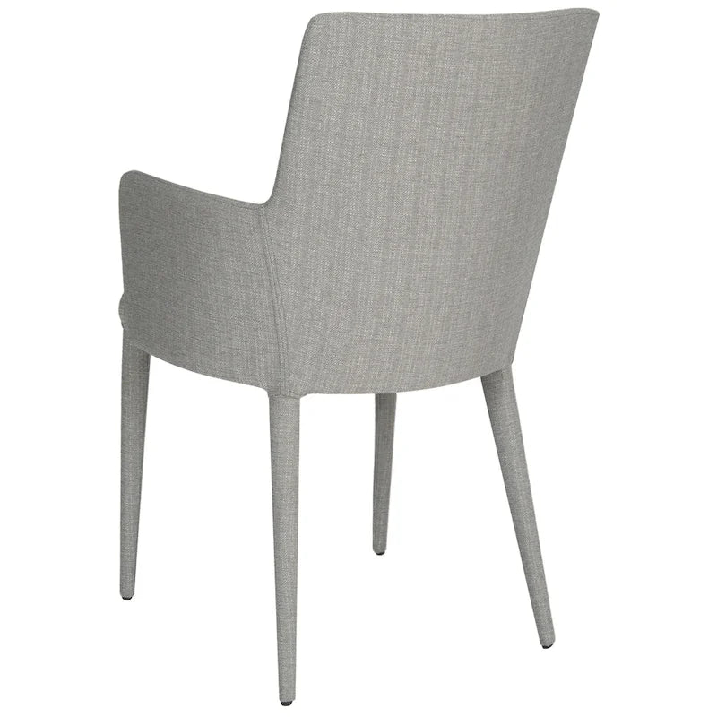 SAFAVIEH Elois Chaise de salle à manger moderne du milieu du siècle, blanche, avec accoudoirs - 23,6 L x 21,6 P x 35,5 H - 24Lx22Px36H