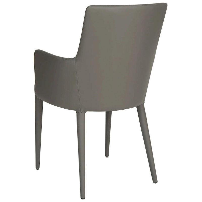 SAFAVIEH Elois Chaise de salle à manger moderne du milieu du siècle, blanche, avec accoudoirs - 23,6 L x 21,6 P x 35,5 H - 24Lx22Px36H