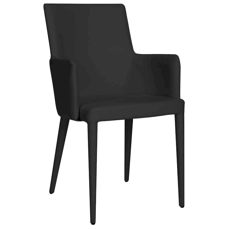 SAFAVIEH Elois Chaise de salle à manger moderne du milieu du siècle, blanche, avec accoudoirs - 23,6 L x 21,6 P x 35,5 H - 24Lx22Px36H