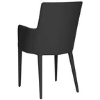 SAFAVIEH Elois Chaise de salle à manger moderne du milieu du siècle, blanche, avec accoudoirs - 23,6 L x 21,6 P x 35,5 H - 24Lx22Px36H