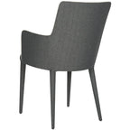 SAFAVIEH Elois Chaise de salle à manger moderne du milieu du siècle, blanche, avec accoudoirs - 23,6 L x 21,6 P x 35,5 H - 24Lx22Px36H