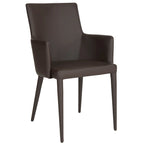 SAFAVIEH Elois Chaise de salle à manger moderne du milieu du siècle, blanche, avec accoudoirs - 23,6 L x 21,6 P x 35,5 H - 24Lx22Px36H