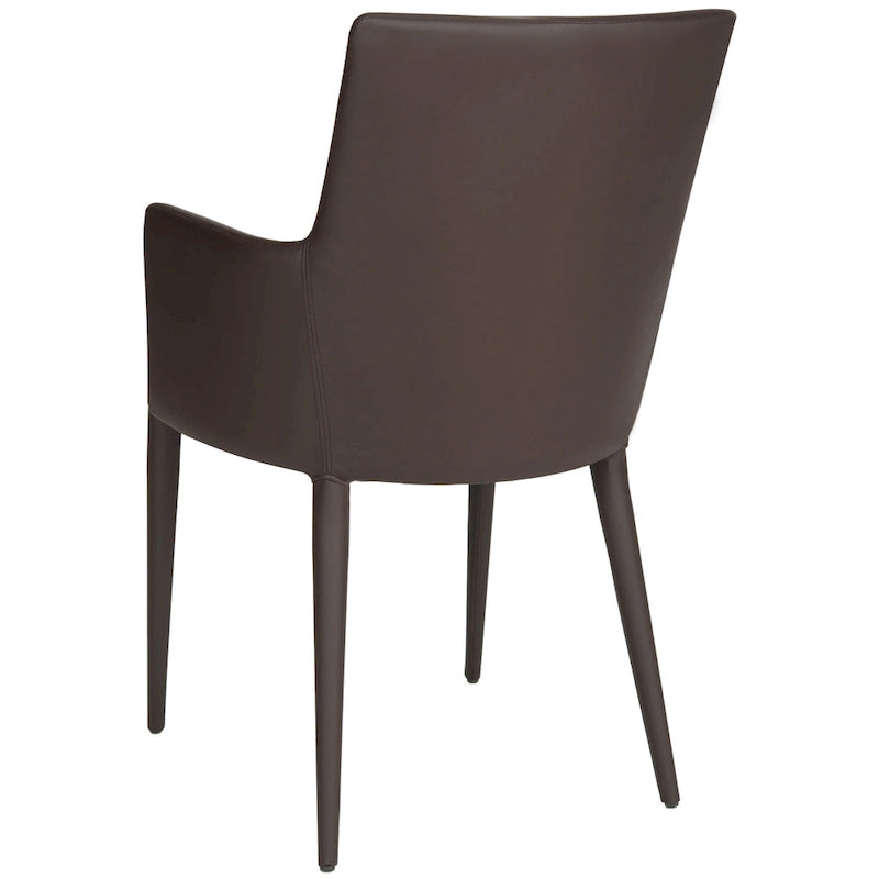 SAFAVIEH Elois Chaise de salle à manger moderne du milieu du siècle, blanche, avec accoudoirs - 23,6 L x 21,6 P x 35,5 H - 24Lx22Px36H