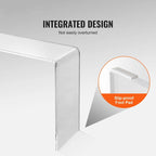 Clear Acrylic Rectangular Console Side End Table Perfect for Both Indoor and Outdoor Use - 38x15x29 in