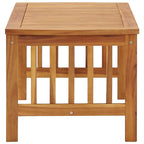 Table basse Mia, bois d'acacia marron, rectangulaire à lattes 40 pouces