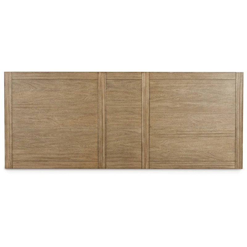 Myka Dining Table, Extension Leaf, Rectangular Brown Wood 80-98 Inch