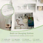 Costway Makeup Vanity Desk with Lighted Mirror Charging Station - See Details
