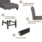 5 Piece Counter Height Table Set, Wooden Kitchen Table and Chairs Set with Square Table and 4 Upholstered Chairs