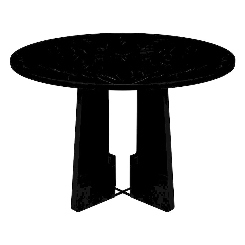 Ensemble de salle à manger rond 5 pièces, ensemble de meubles de cuisine en bois massif avec table à manger et 4 chaises rembourrées