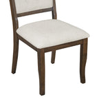 Ensemble de salle à manger 5 pièces, ensemble de table de salle à manger de cuisine en bois massif avec table à manger ronde et 4 chaises rembourrées