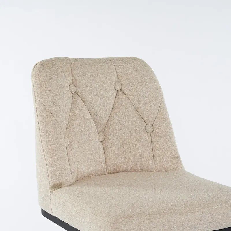 Tabourets de Bar Rembourrés Lot de 2, Tabourets de Bar Hauteur Comptoir avec Dossier Capitonnée, Chaises d'Îlot de Cuisine avec Cadre Métallique