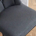 Tabourets de Bar Rembourrés Lot de 2, Tabourets de Bar Hauteur Comptoir avec Dossier Capitonnée, Chaises d'Îlot de Cuisine avec Cadre Métallique