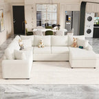 Roomfitters Sectional Sofa Pull-Out Bed Sleeper with Storage Ottoman, Three Pillows, and Built-In Charging Devices