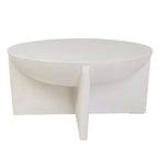 Table Basse Ronde Moderne en Béton Huître Modrest Elsa