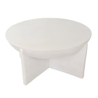Table Basse Ronde Moderne en Béton Huître Modrest Elsa