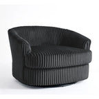 2 Set Oversized 43 W Plush Corduroy Swivel Barrel Chair with Pillows