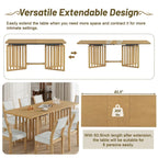 Farmhouse 9-Piece Dining Table with 212 Removable Leaves & 8 Dining Chairs