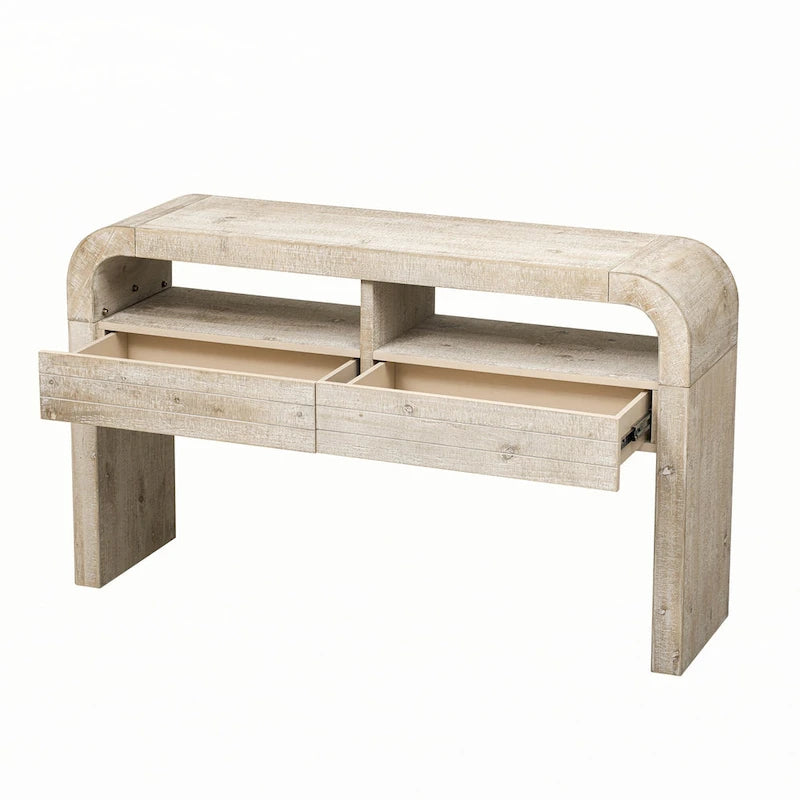 Console d'entrée, finition bois naturel