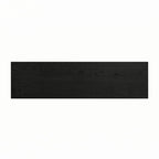 Console étroite avec accent en rotin (noir antique)
