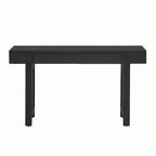 Console étroite avec accent en rotin (noir antique)