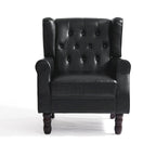 Set of 2 Vegan Leather Upholstered Button Tufted Accent Chair