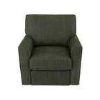 Chenille 360 Swivel Lounge Chair, Modern Armchair with Side Pockets Swivel Sofa Chair Ergonomic Recliner Chair for Bedroom