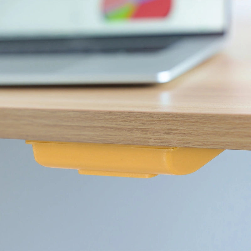 4 Pcs Self-Adhesive Under Desk Drawer for Standing Desk Office - 8.66 x 6.1 x 1.38 inches