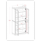 100% Solid Wood 32 Bathroom Cabinet with Optional Doors by Palace Imports