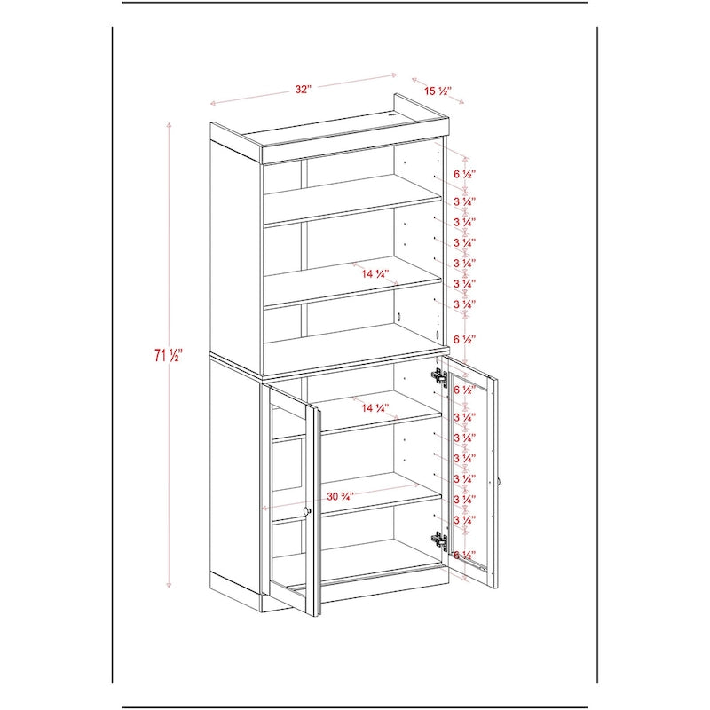 100% Solid Wood 32 Bathroom Cabinet with Optional Doors by Palace Imports