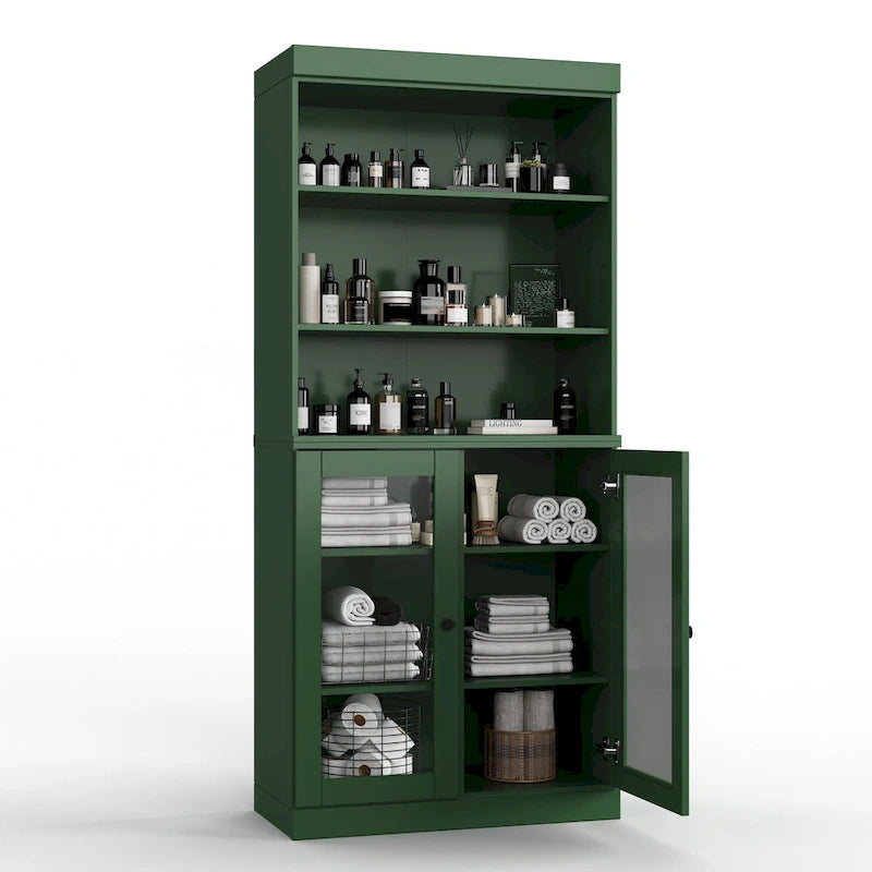 100% Solid Wood 32 Bathroom Cabinet with Optional Doors by Palace Imports