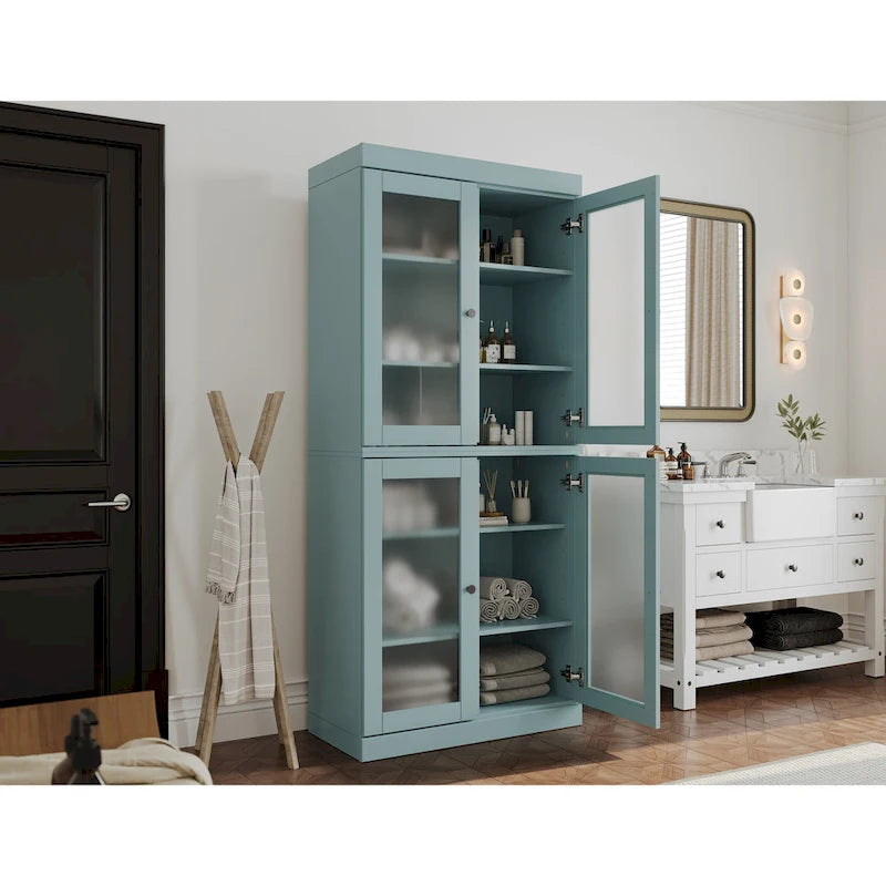 100% Solid Wood 32 Bathroom Cabinet with Optional Doors by Palace Imports