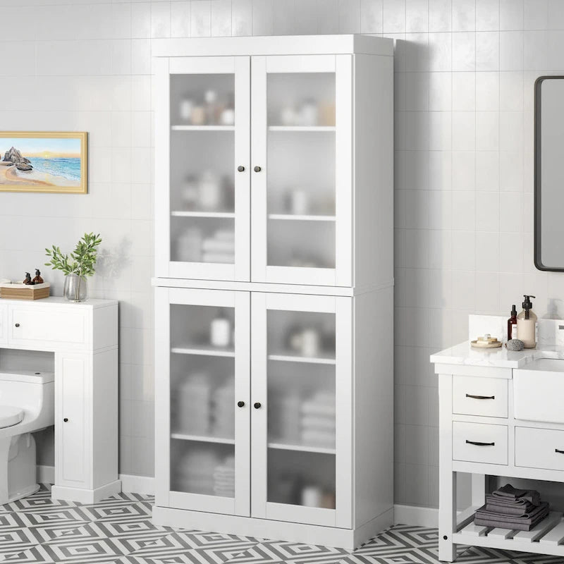100% Solid Wood 32 Bathroom Cabinet with Optional Doors by Palace Imports