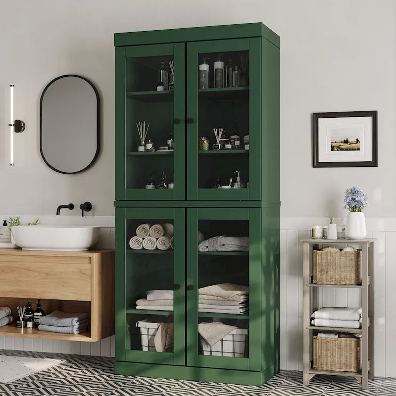 100% Solid Wood 32 Bathroom Cabinet with Optional Doors by Palace Imports