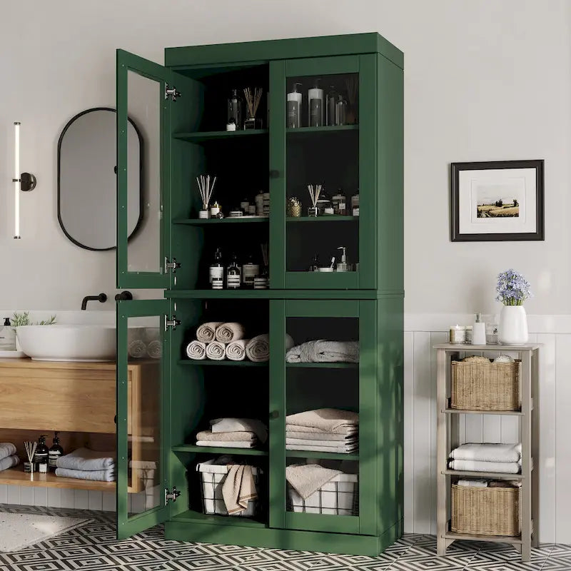 100% Solid Wood 32 Bathroom Cabinet with Optional Doors by Palace Imports