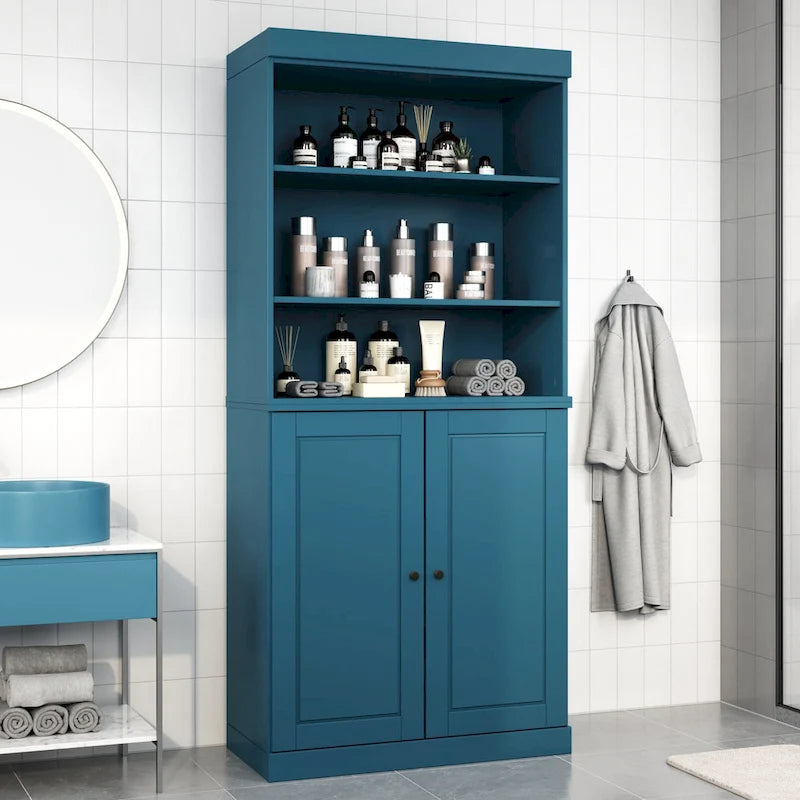 100% Solid Wood 32 Bathroom Cabinet with Optional Doors by Palace Imports