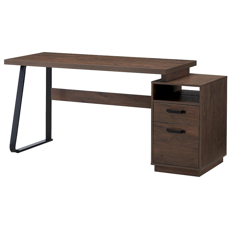 Home Office Computer Desk with Drawers/Hanging Letter-size Files