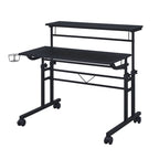 Techni Mobili Rolling Writing Desk with Height Adjustable Desktop