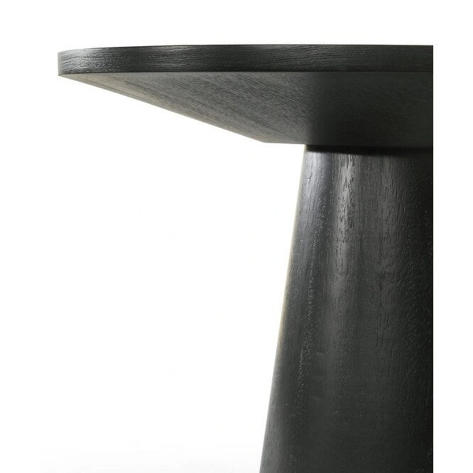 Table d'appoint ronde Grantham Black 22W avec piédestal