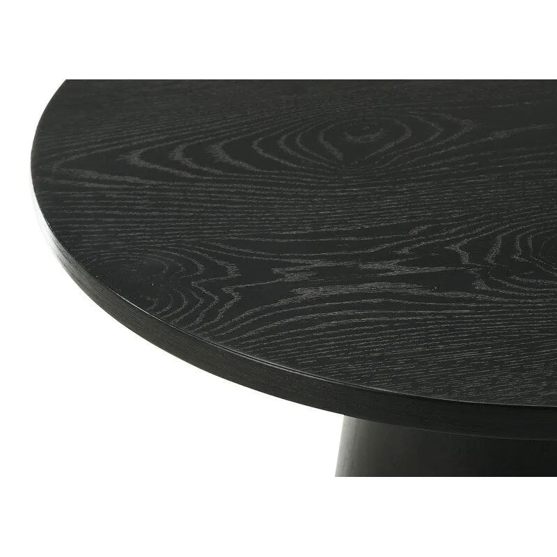 Table d'appoint ronde Grantham Black 22W avec piédestal