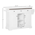 Îlot de cuisine roulant avec rangement (tabouret non inclus)