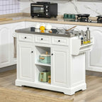 Îlot de cuisine roulant avec rangement (tabouret non inclus)