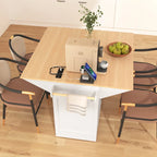 55.7 Large Kitchen Island With 2 Drop Leaf(no include stool)