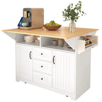 55.7 Large Kitchen Island With 2 Drop Leaf(no include stool)
