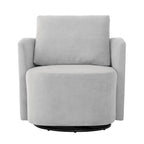 Fauteuil rond pivotant 360° en chenille avec design incurvé ergonomique et capacité de 200 kg