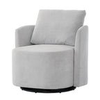 Fauteuil rond pivotant 360° en chenille avec design incurvé ergonomique et capacité de 200 kg