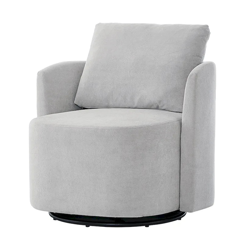 Fauteuil rond pivotant 360° en chenille avec design incurvé ergonomique et capacité de 200 kg