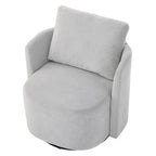 Fauteuil rond pivotant 360° en chenille avec design incurvé ergonomique et capacité de 200 kg