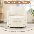 Fauteuil rond pivotant 360° en chenille avec design incurvé ergonomique et capacité de 200 kg