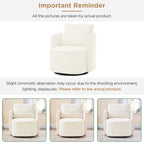 Fauteuil rond pivotant 360° en chenille avec design incurvé ergonomique et capacité de 200 kg