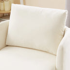 Fauteuil rond pivotant 360° en chenille avec design incurvé ergonomique et capacité de 200 kg